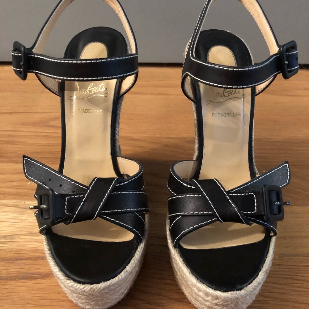 Christian Louboutin Zero Problem Wedges, Sz 7 (37)